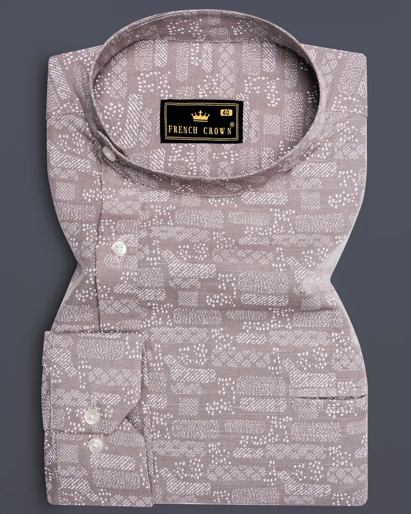 Petalith-Venus Pink Printed Luxurious Linen Casual Designer Shirt 1