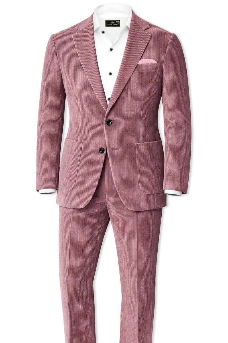 Petalux-Oriental Pink Corduroy Premium Single Breasted Sports Blazer 10