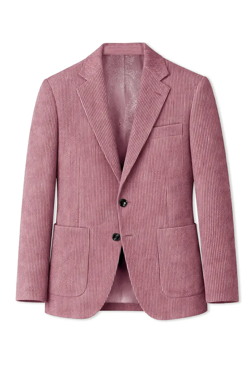 Petalux-Oriental Pink Corduroy Premium Single Breasted Sports Blazer 8