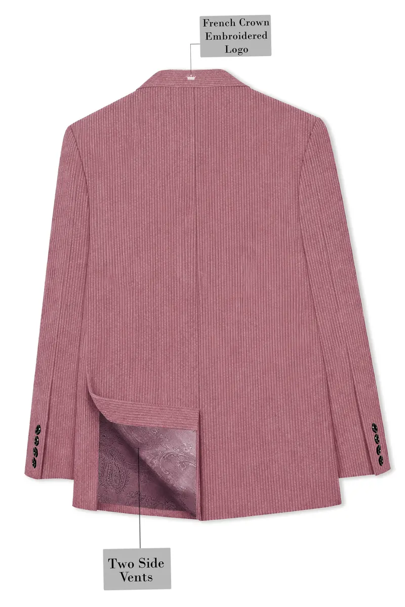 Petalux-Oriental Pink Corduroy Premium Single Breasted Sports Blazer 9