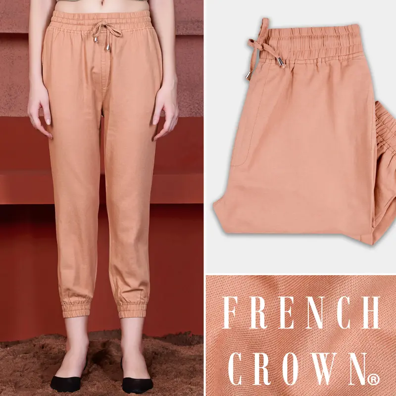 Petite Peach Premium Cotton Palazzo 1