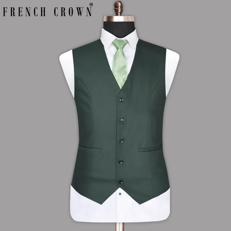 Phthalo Green Micro Dots Wool Blend 1