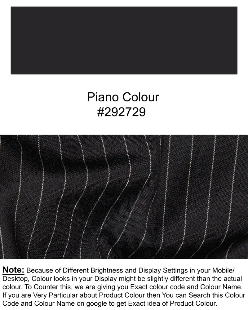 Piano Black Striped Woolrich Waistcoat 7