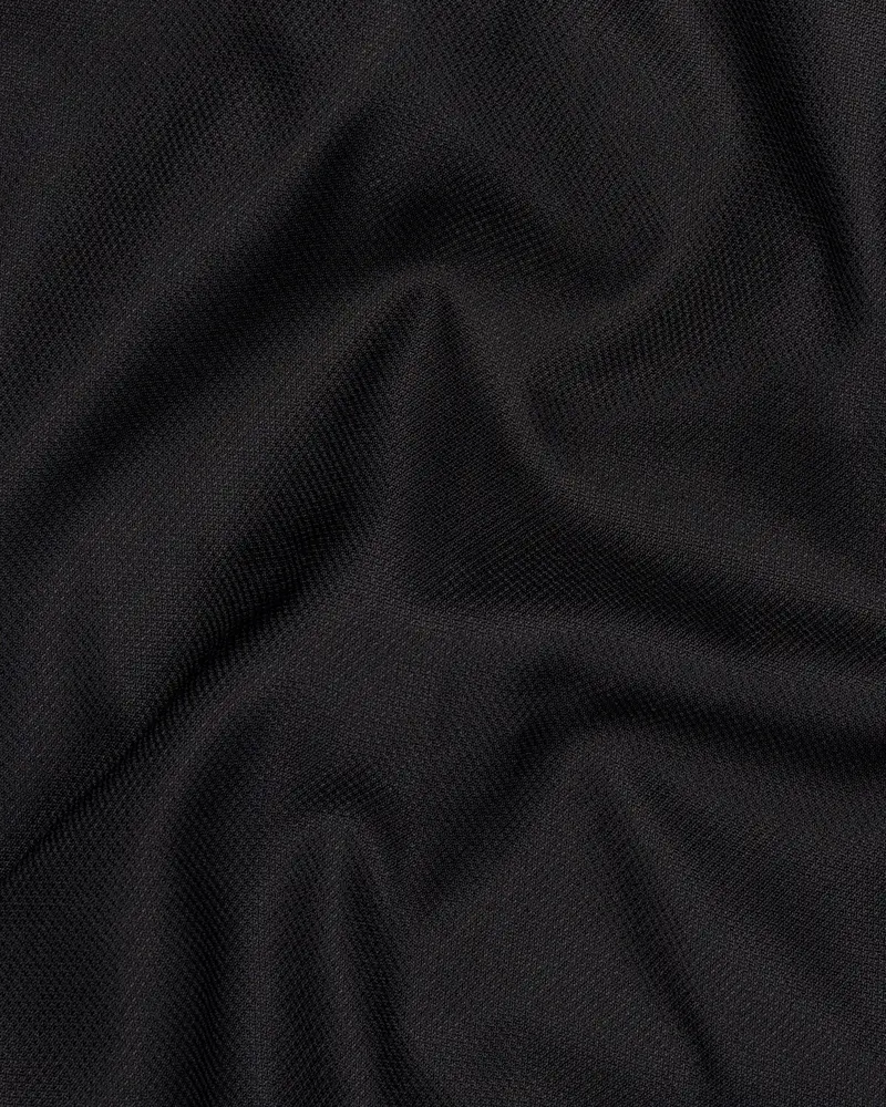 Piano Black Wool Rich Waistcoat 3
