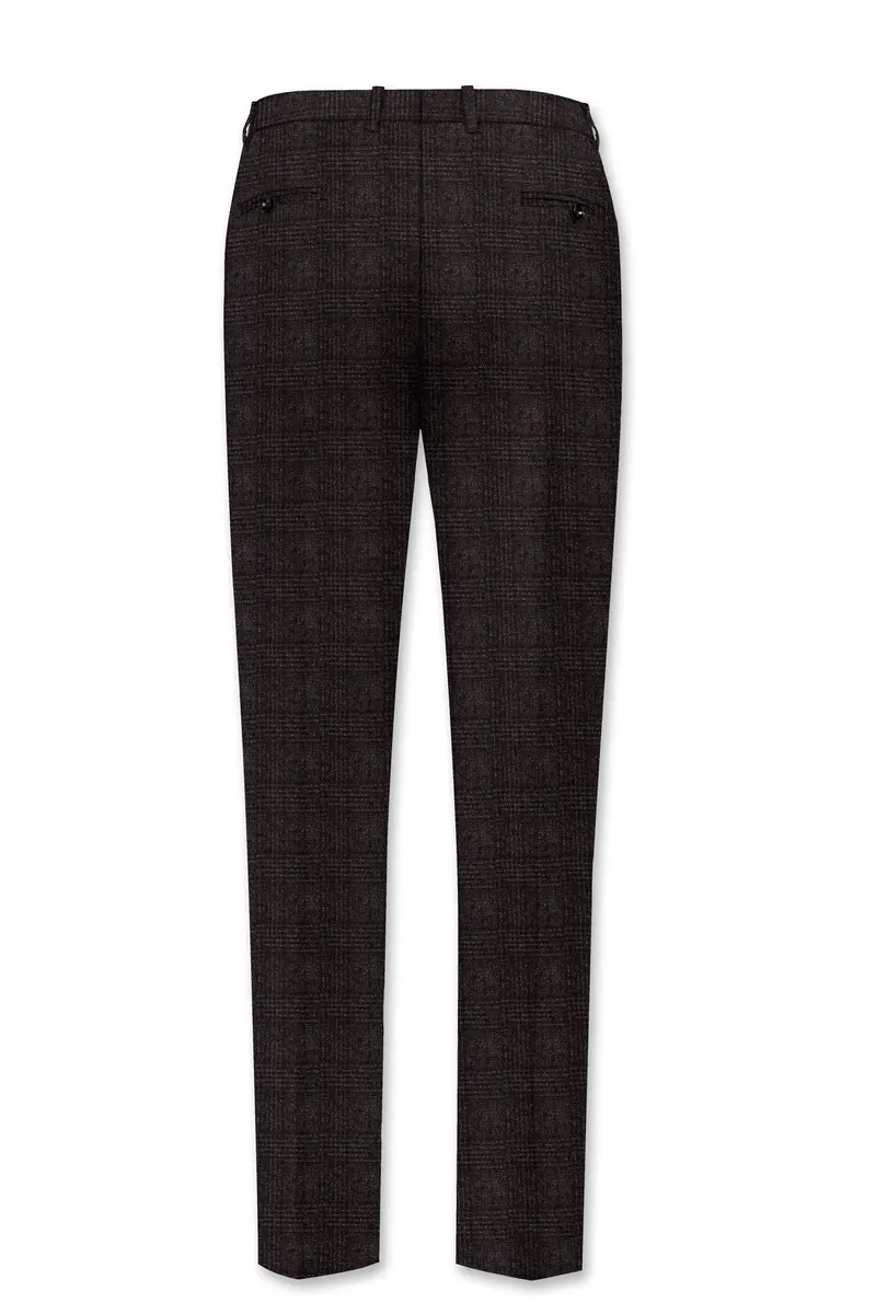 Piano Brown Plaid Tweed Pant 4
