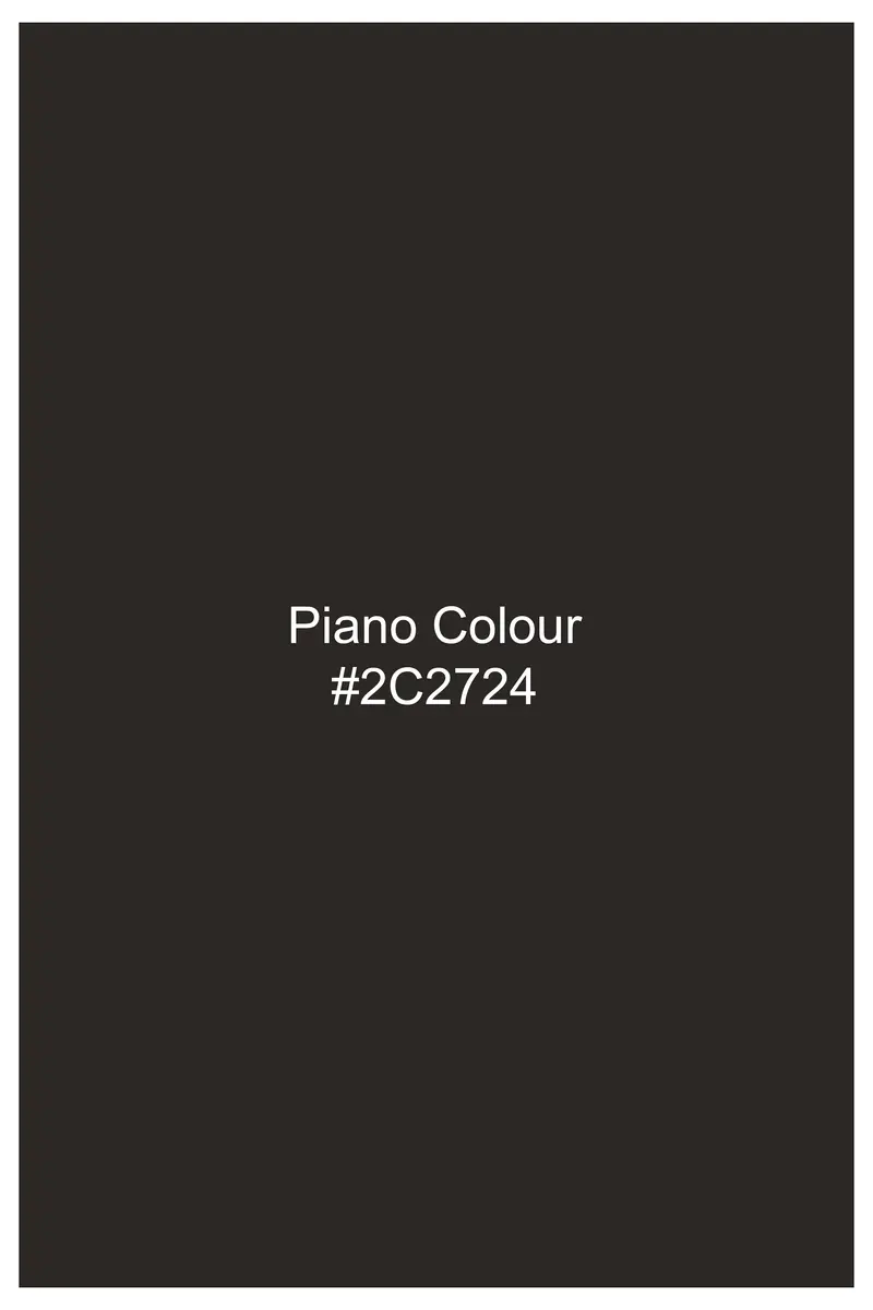 Piano Brown Textured Wool Rich Pant 8