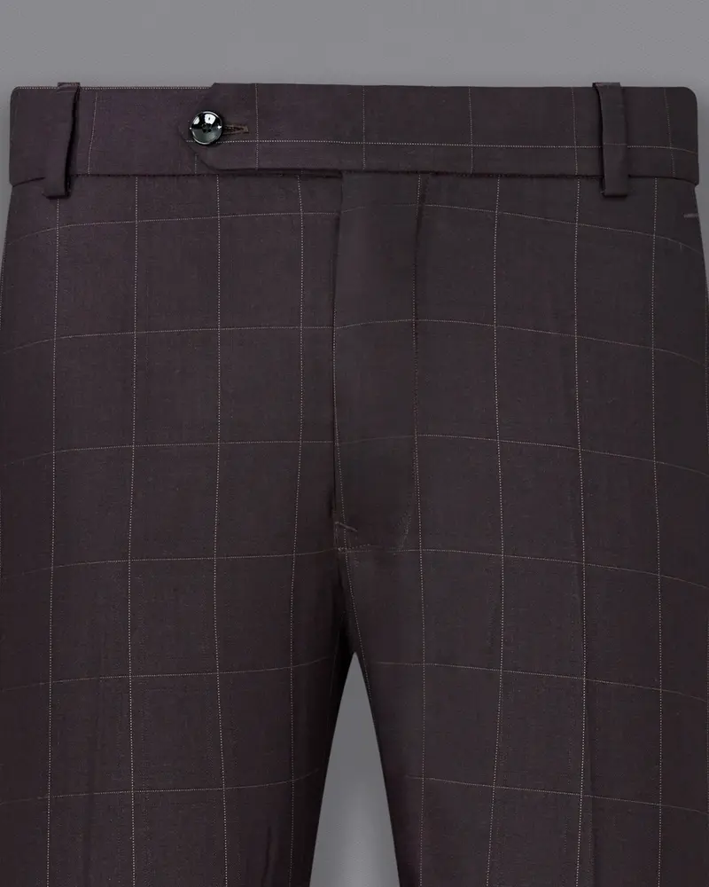 Piano Brown Windowpane Pants 2