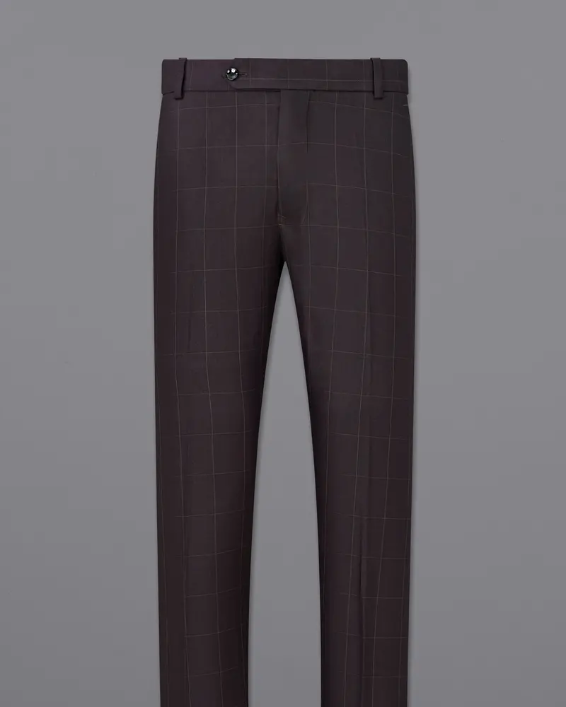 Piano Brown Windowpane Pants 4