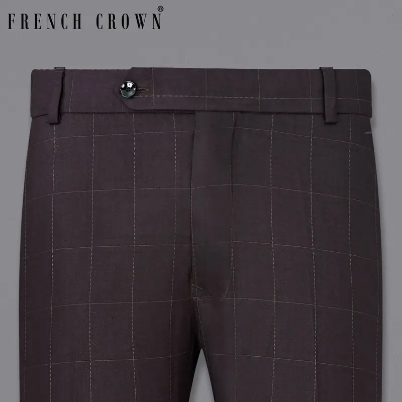Piano Brown Windowpane Pants 7
