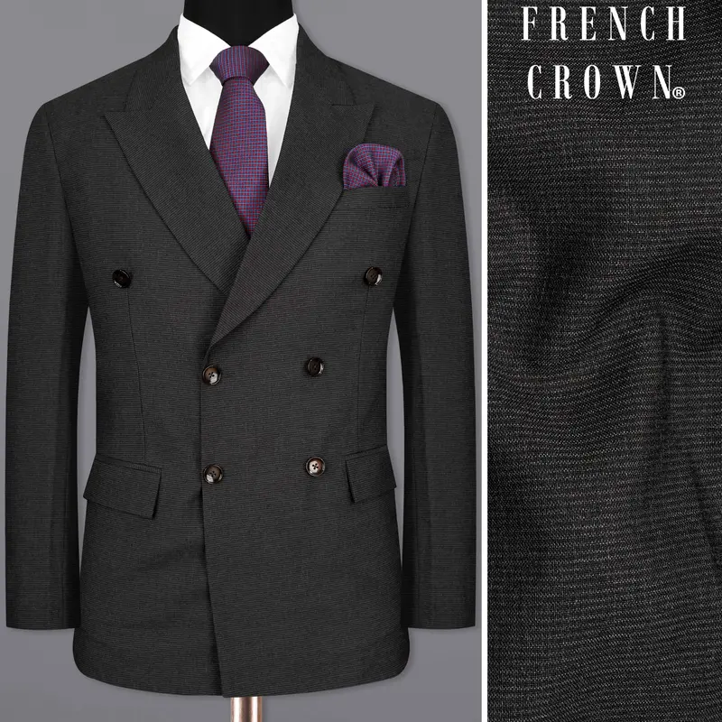 Piano Gray Double Breasted Blazer 1