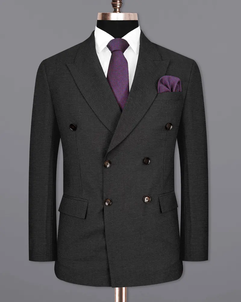 Piano Gray Double Breasted Blazer 8