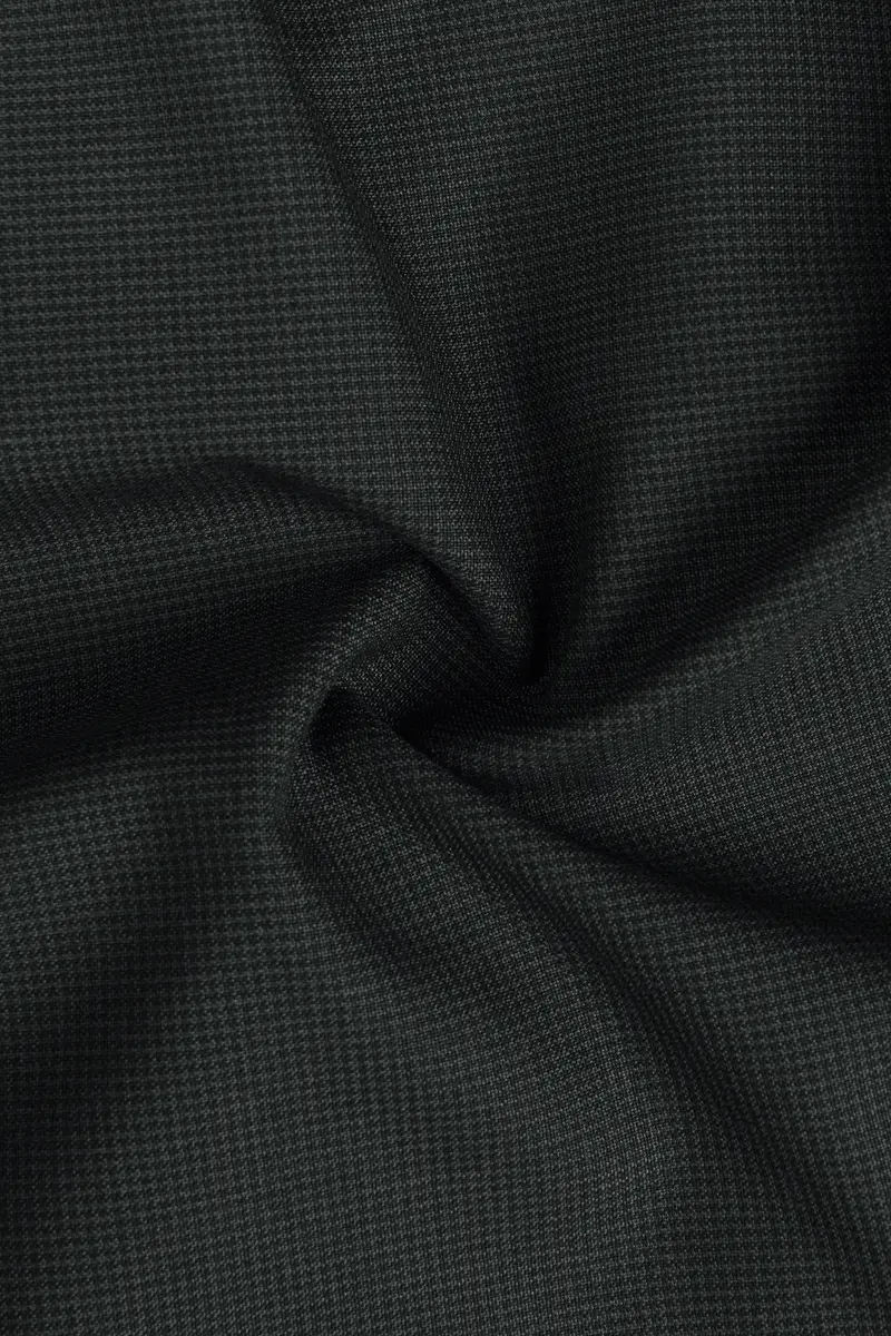 Piano Gray Houndstooth Textured Wool Rich Cross Placket Bandhgala Suit 3