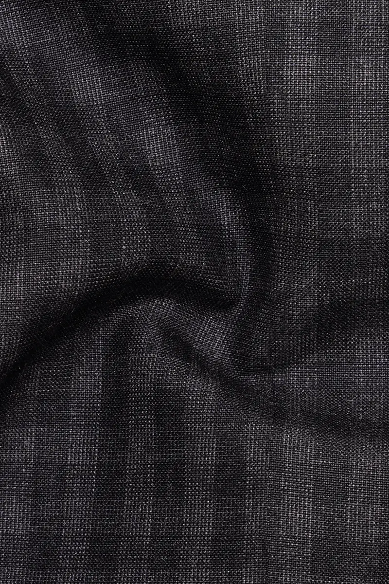 Piano Gray Plaid Wool Blend Double Breasted Suit 3