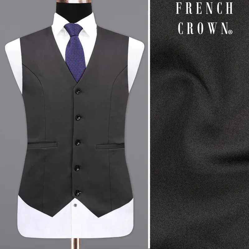 Piano Gray Premium Cotton Waistcoat 1