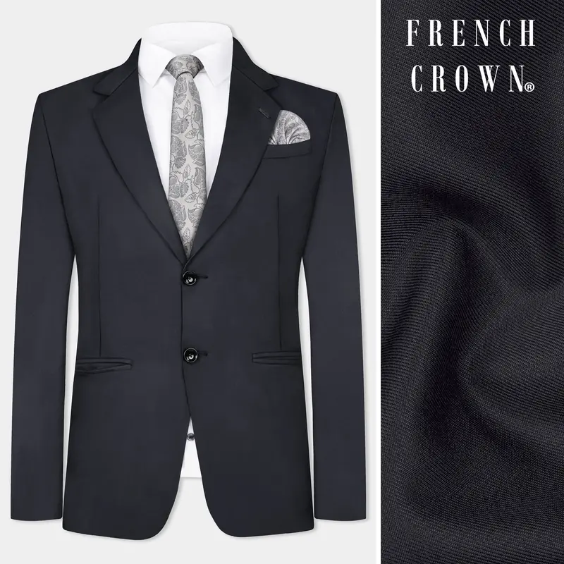 Piano Gray Wool Blend Single Breasted Blazer 1