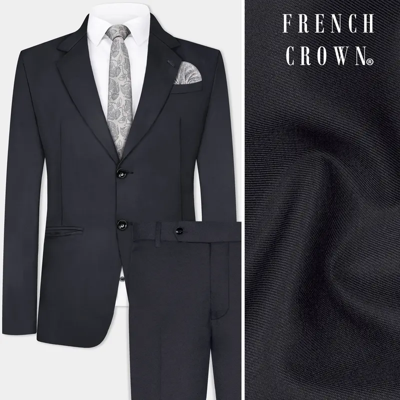 Piano Gray Wool Blend Single Breasted Suit 1