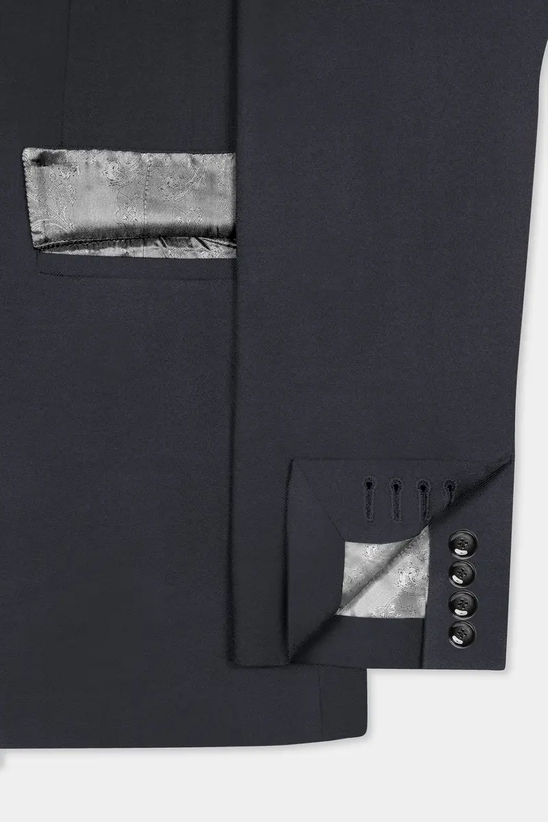 Piano Gray Wool Blend Single Breasted Suit 6