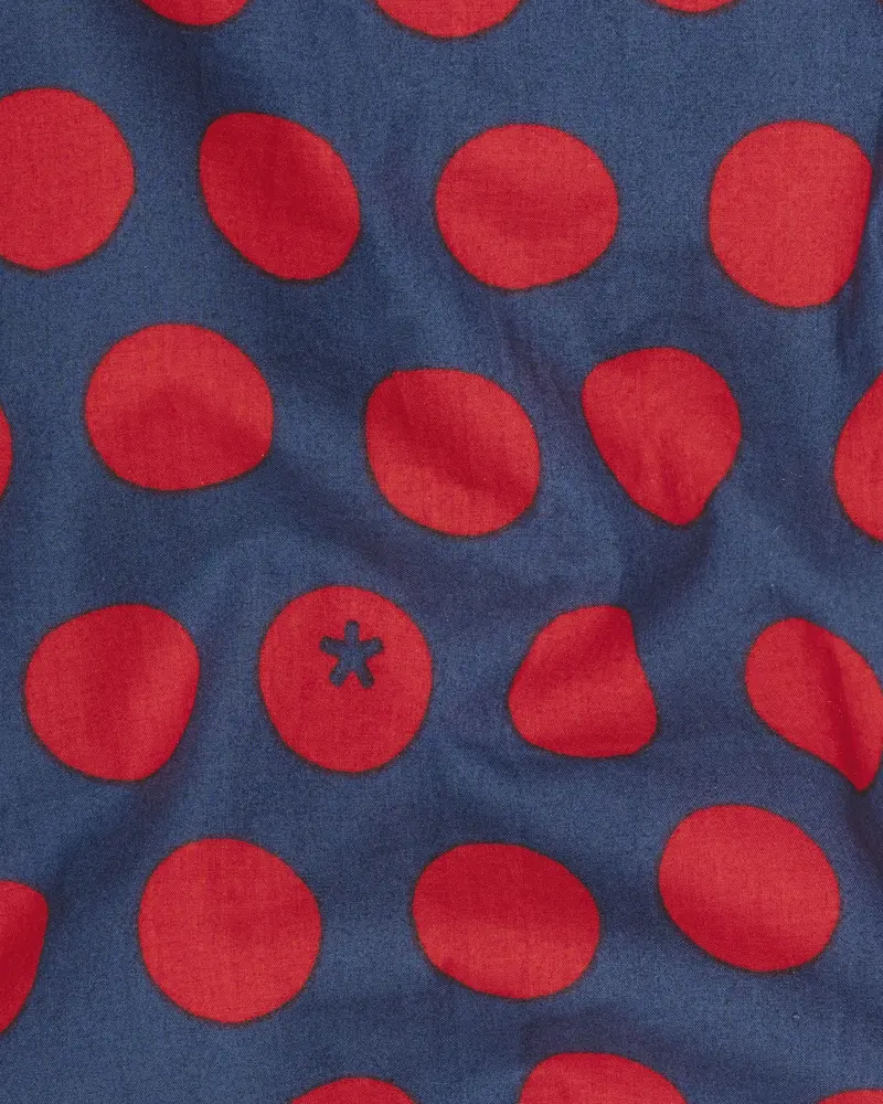 Pickled Blue Polka Printed Premium Cotton Shorts 3