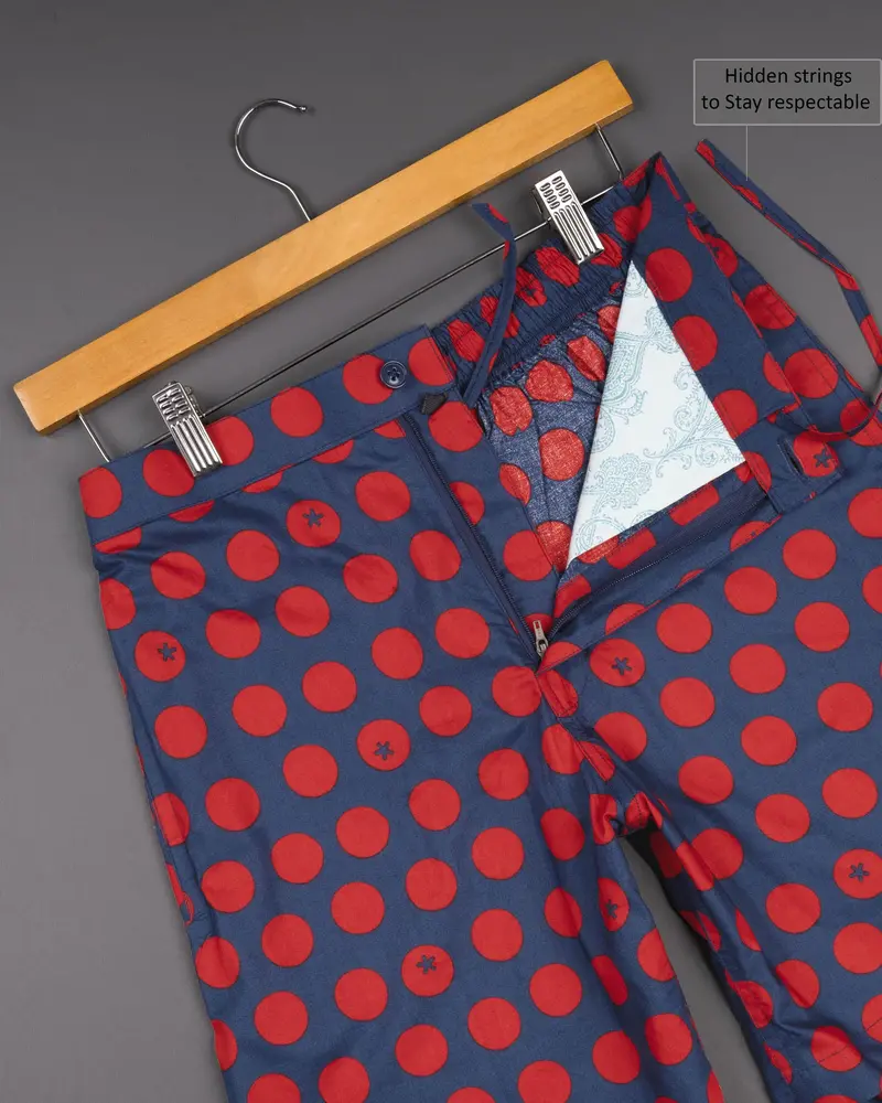Pickled Blue Polka Printed Premium Cotton Shorts 5