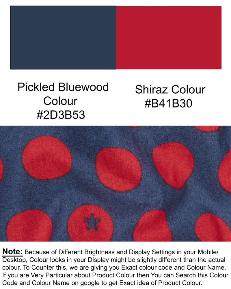 Pickled Blue Polka Printed Premium Cotton Shorts 7
