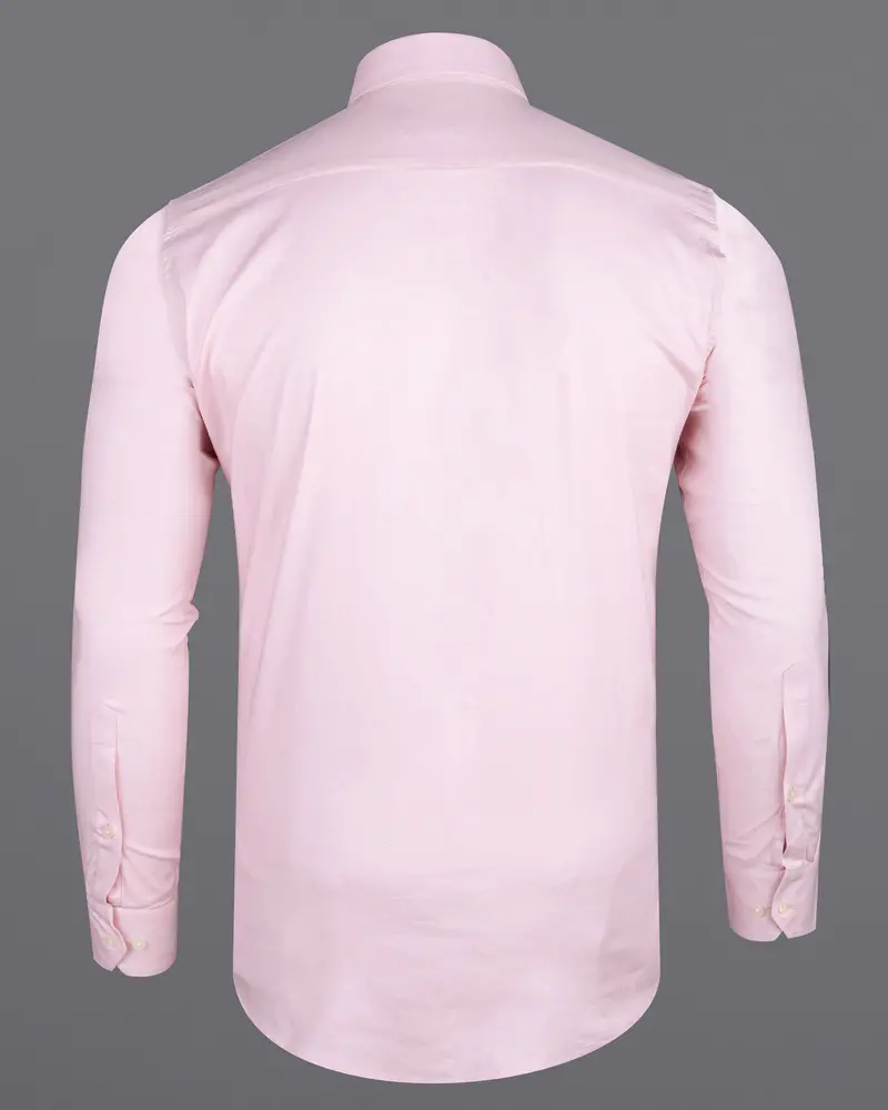 Pig Pink Dobby Textured Premium Giza Cotton Shirt 7