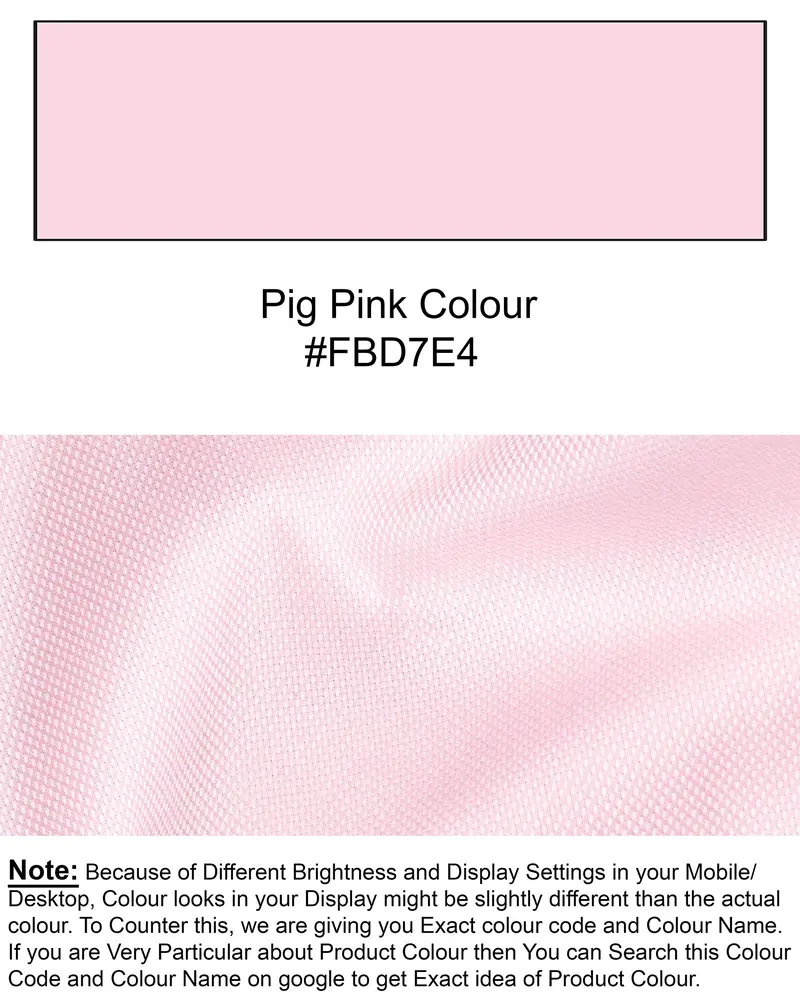 Pig Pink Dobby Textured Premium Giza Cotton Shirt 8