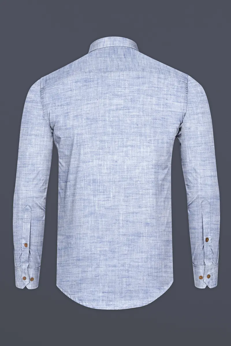 Pigeon Blue Luxurious Linen Kurta Shirt 6