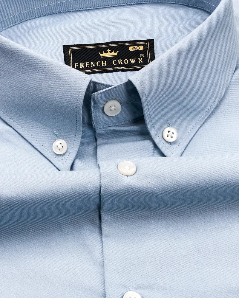 Pigeon Gray Twill Premium Cotton Shirt 1