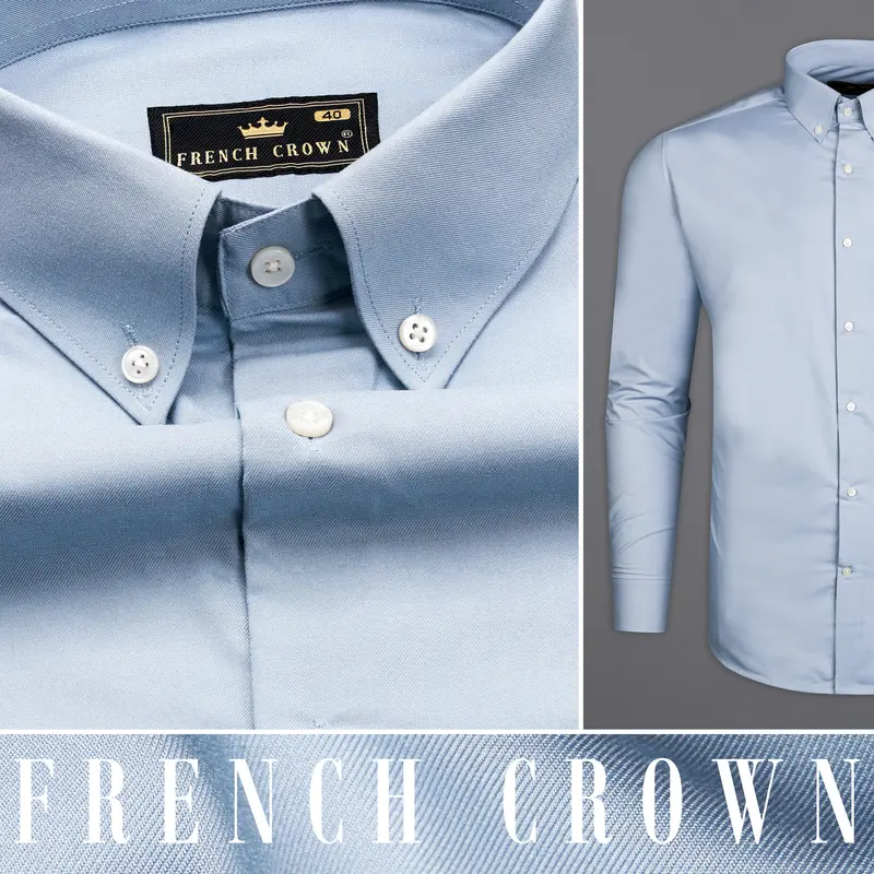 Pigeon Gray Twill Premium Cotton Shirt 10