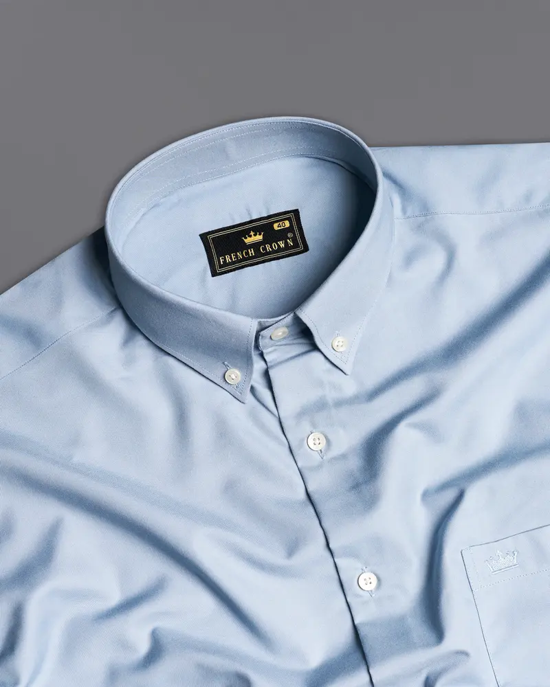Pigeon Gray Twill Premium Cotton Shirt 4