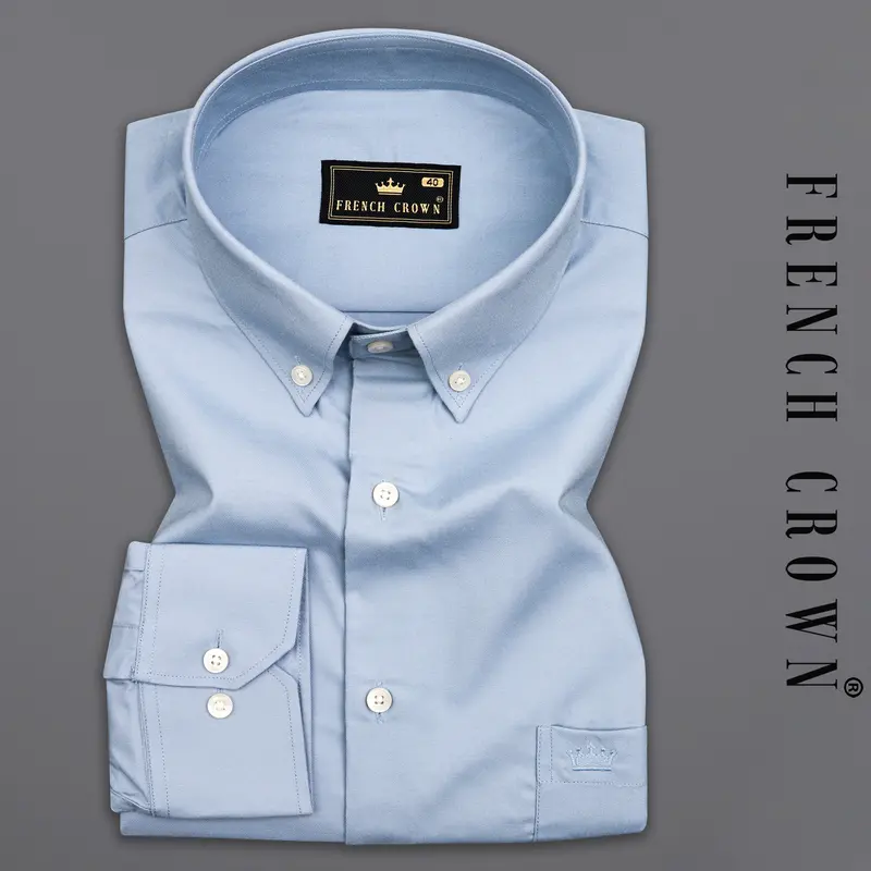 Pigeon Gray Twill Premium Cotton Shirt 7