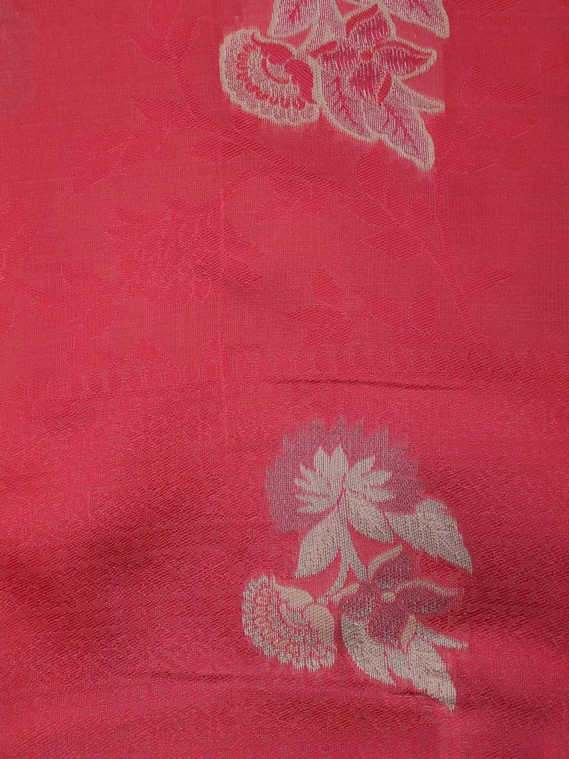 Pink Floral Butta Design Fancy Art Silk Saree 2