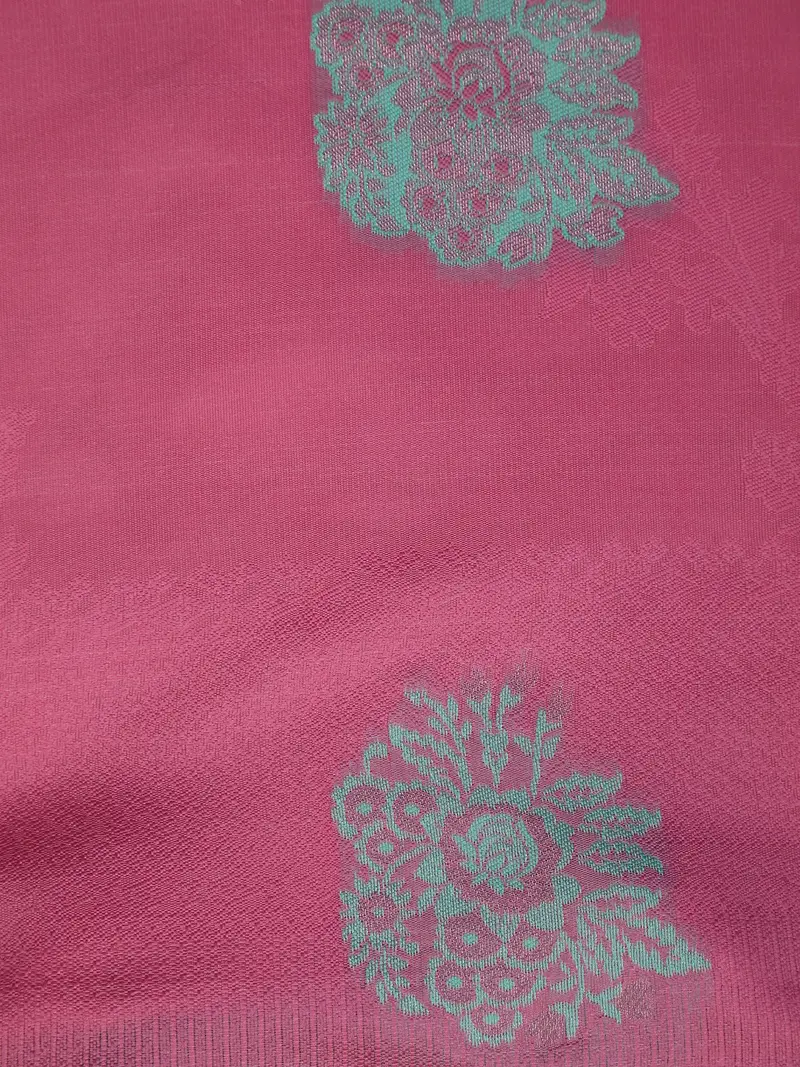 Pink Floral Butta Woven Fancy Art Silk Saree 2