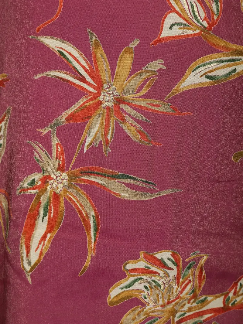 Pink Floral Designed Tissue Silk Salwar Suit 3