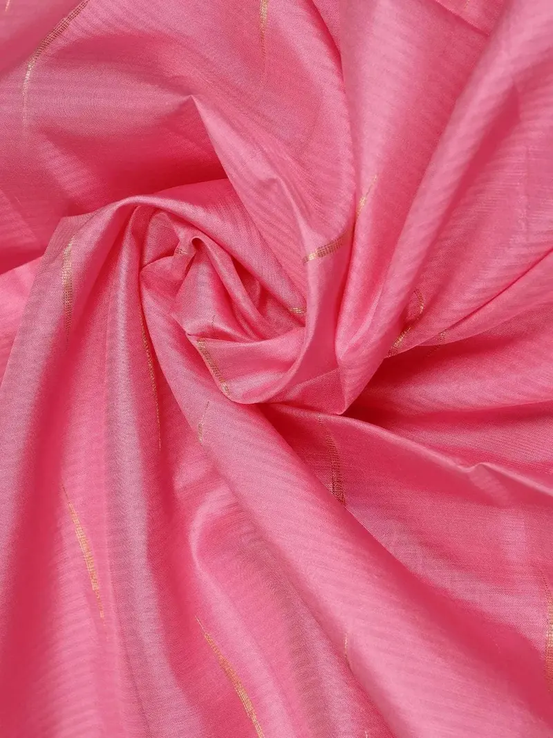 Pink Soft Silk Saree With Zari Butta Design On The Body With Contrast Border 2