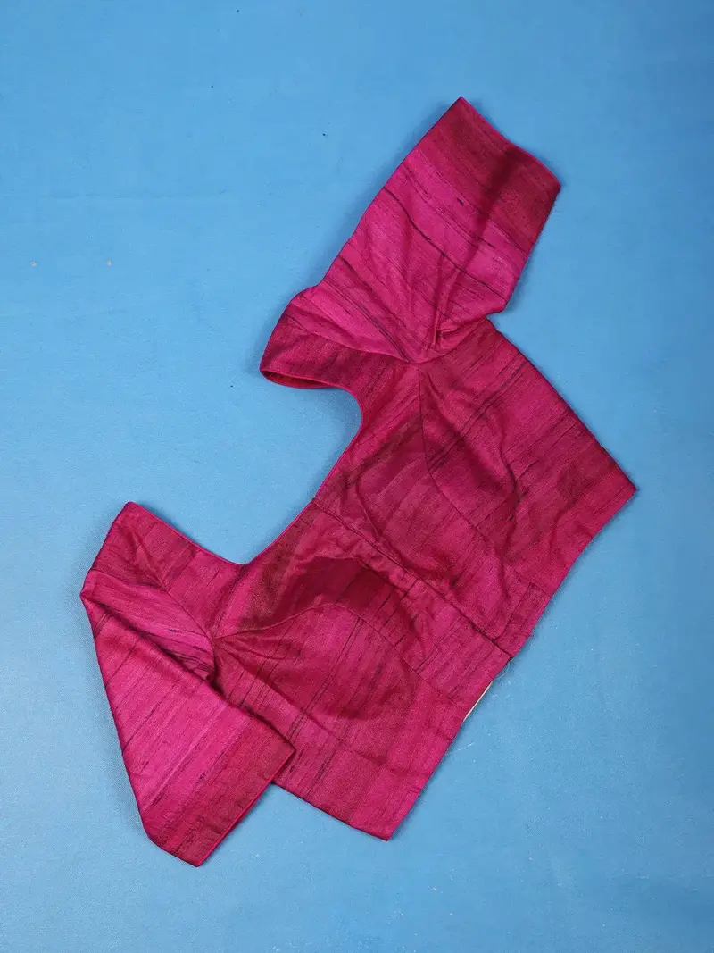 Pink Solid Cotton Blouse 1