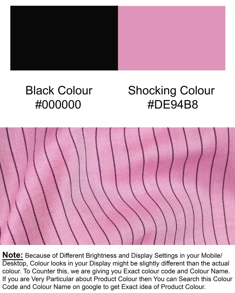 Pink Twill Striped Premium Cotton Shirt 8