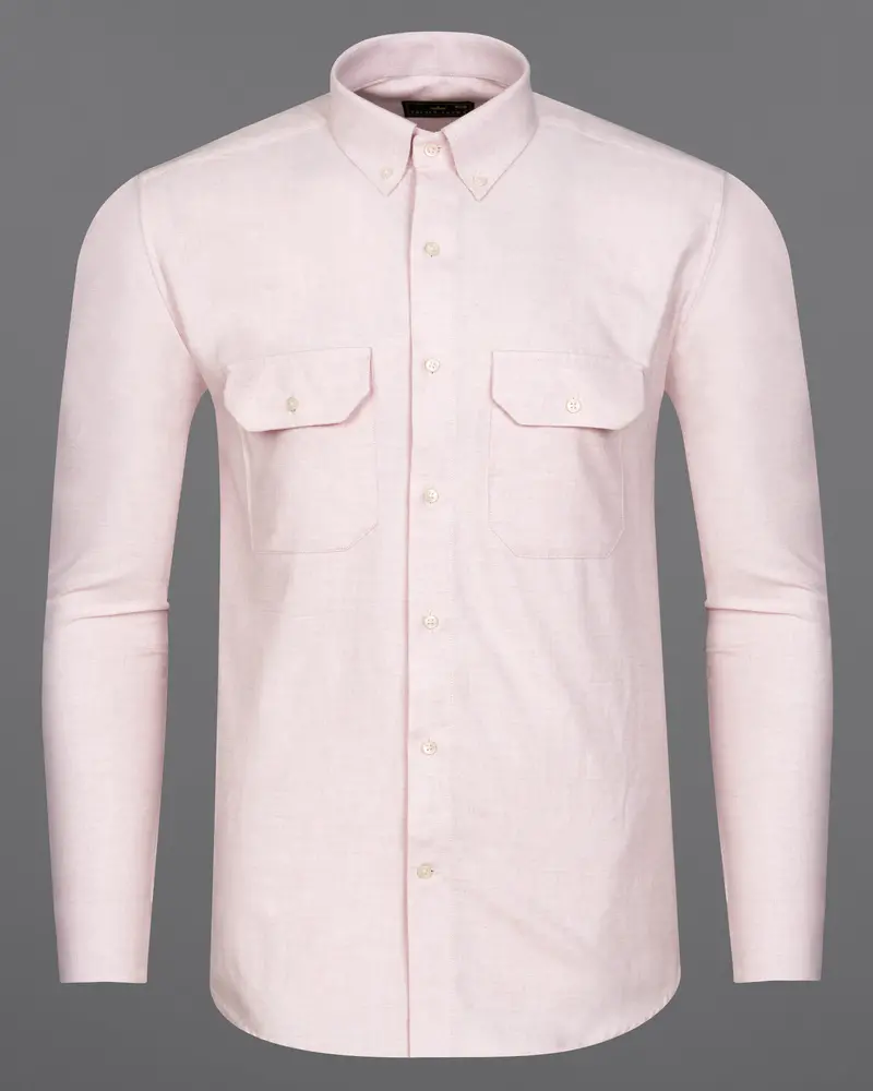 Pinocchio Peach Royal Oxford Overshirt/Shacket 6