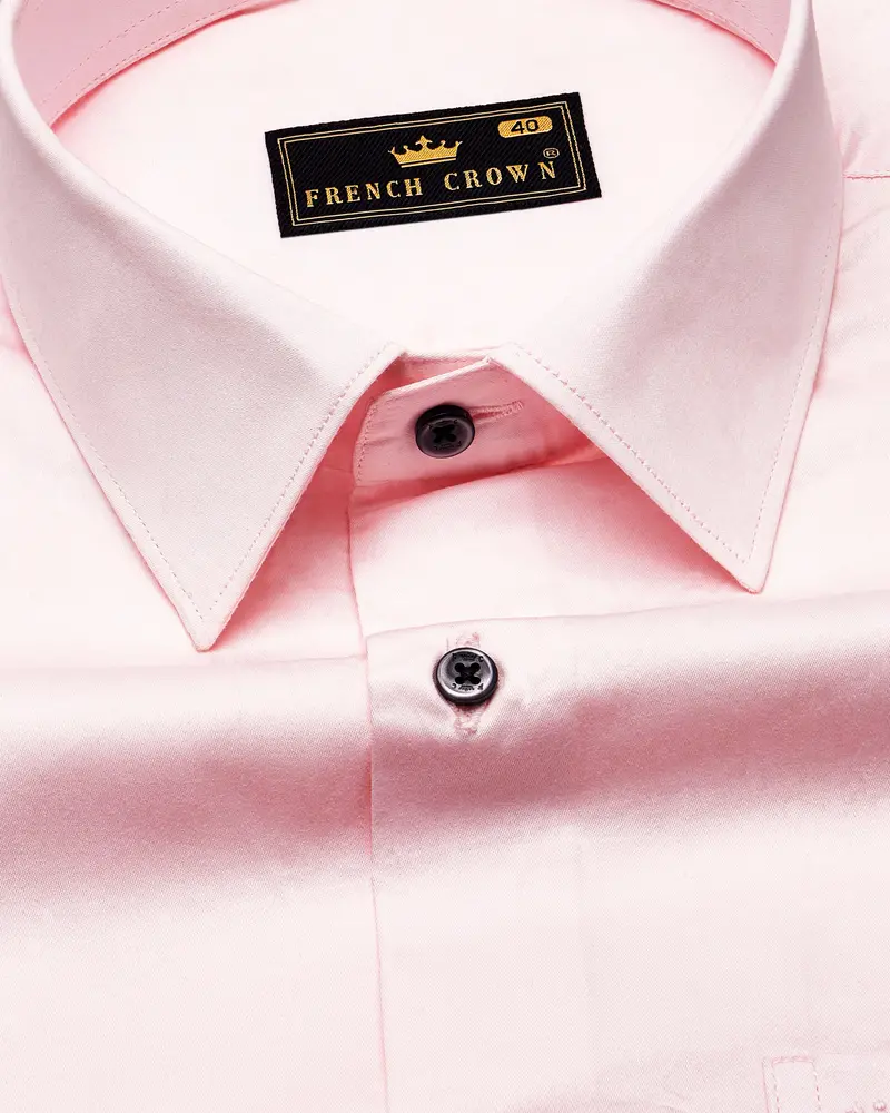 Pinocchio Pink Subtle Sheen Super Soft Premium Cotton Shirt 1