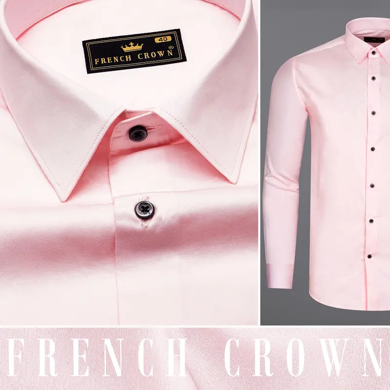 Pinocchio Pink Subtle Sheen Super Soft Premium Cotton Shirt 11