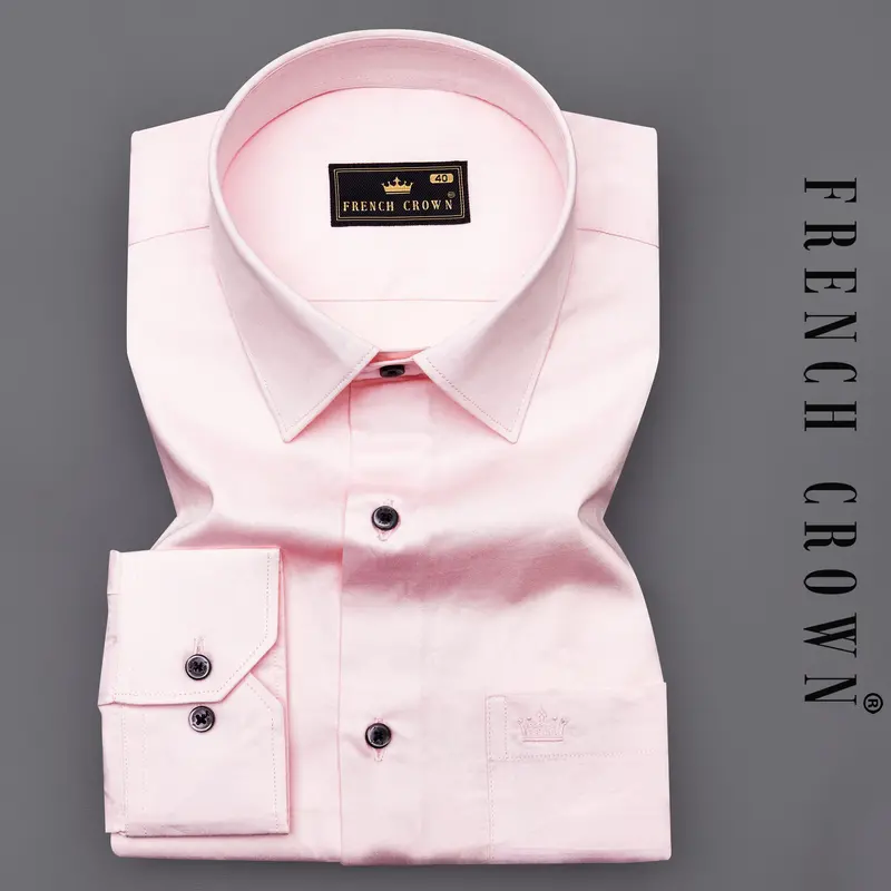 Pinocchio Pink Subtle Sheen Super Soft Premium Cotton Shirt 8