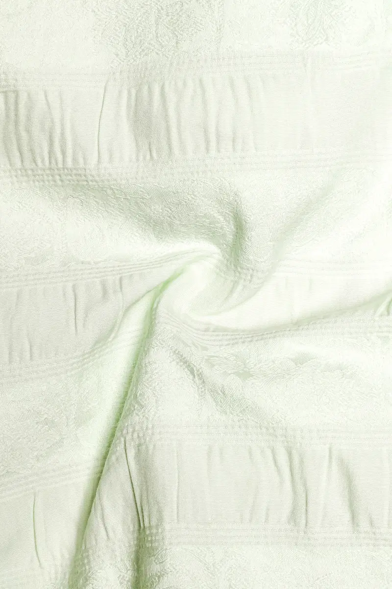 Pistachio-Beryl Green Jacquard Textured Premium Cotton Dress Shirt 3