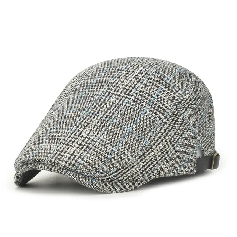 Plaid Fashionable And Comfortable Beret Men's And Women's Same Cap 3
