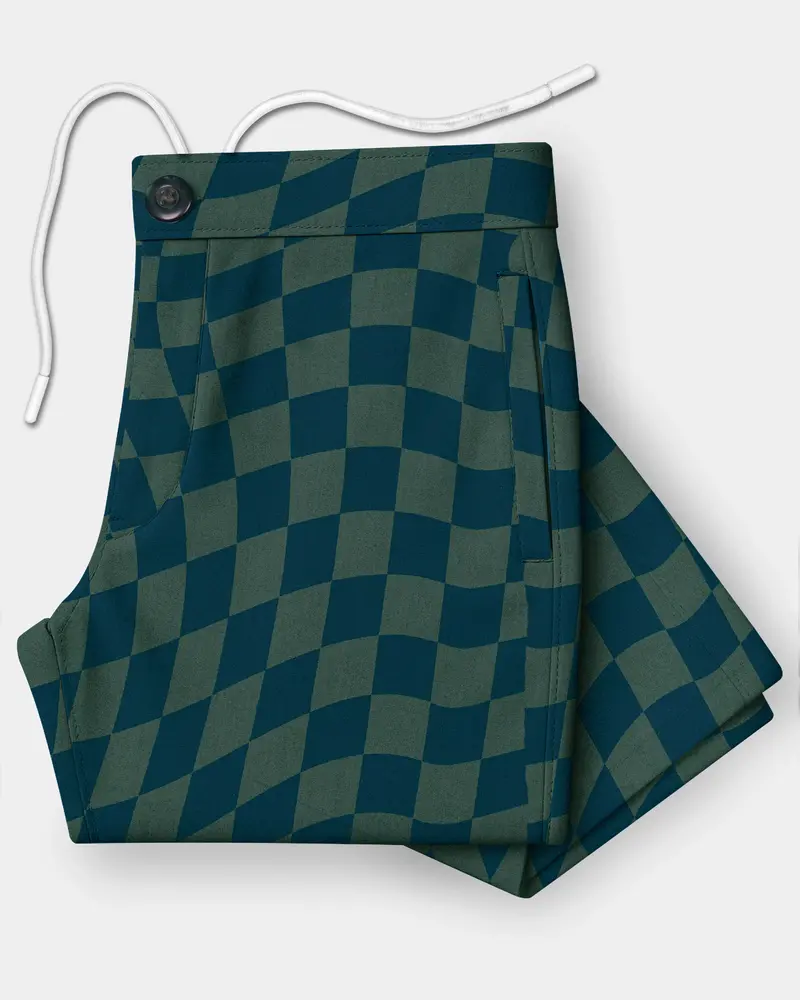 Plaivell-Celtic Green Plaid Super Soft Poplin Giza Cotton Lounge Pant 7