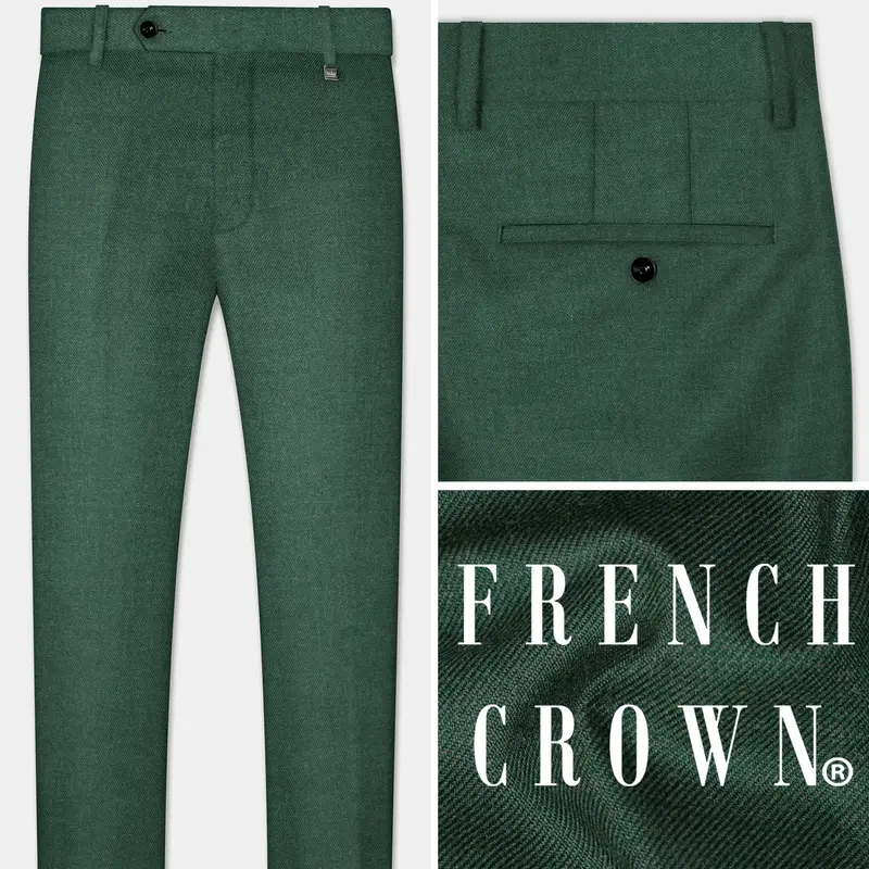 Plantation Green Tweed  Pant 1