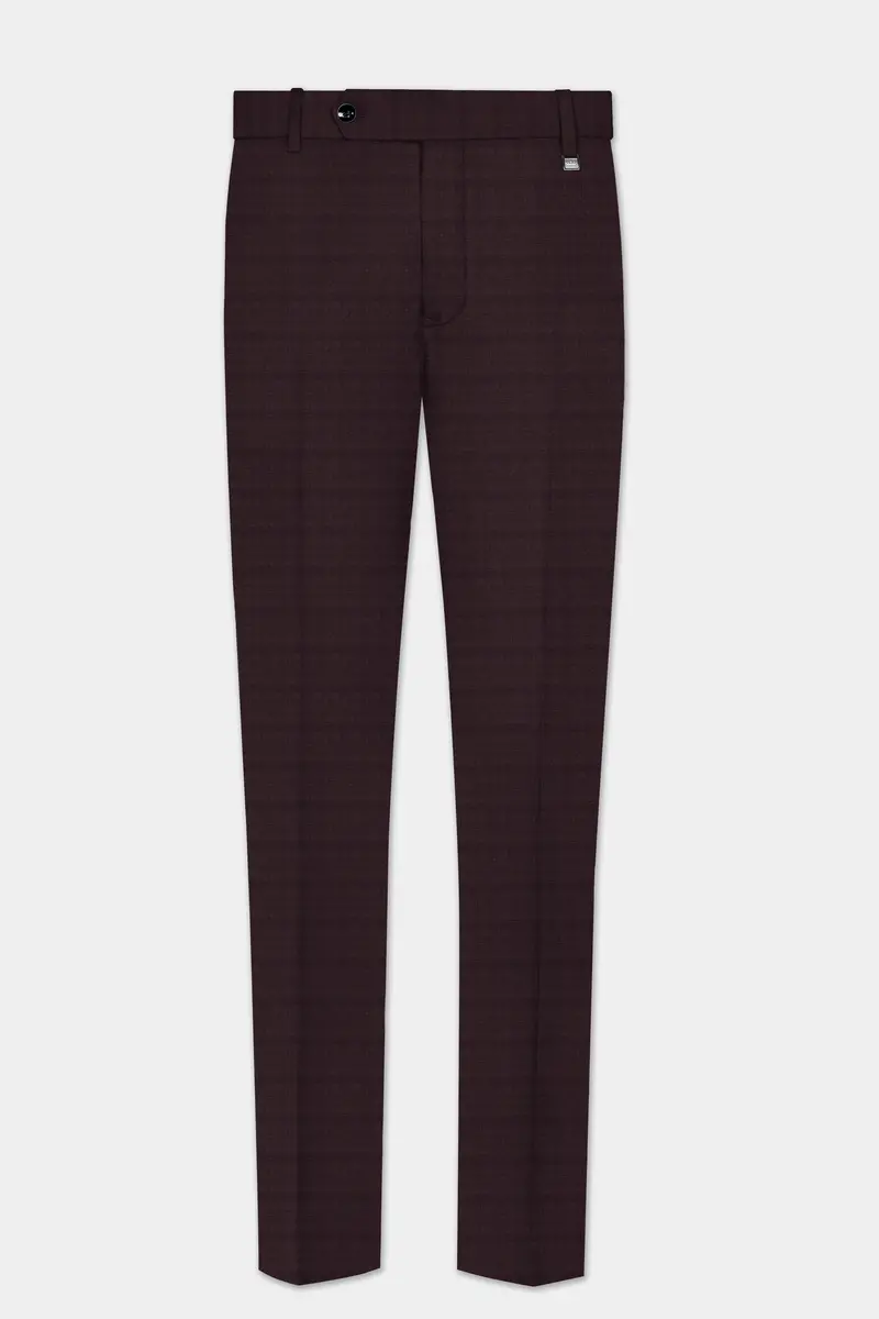 Plum Maroon Wool Rich Pant 2