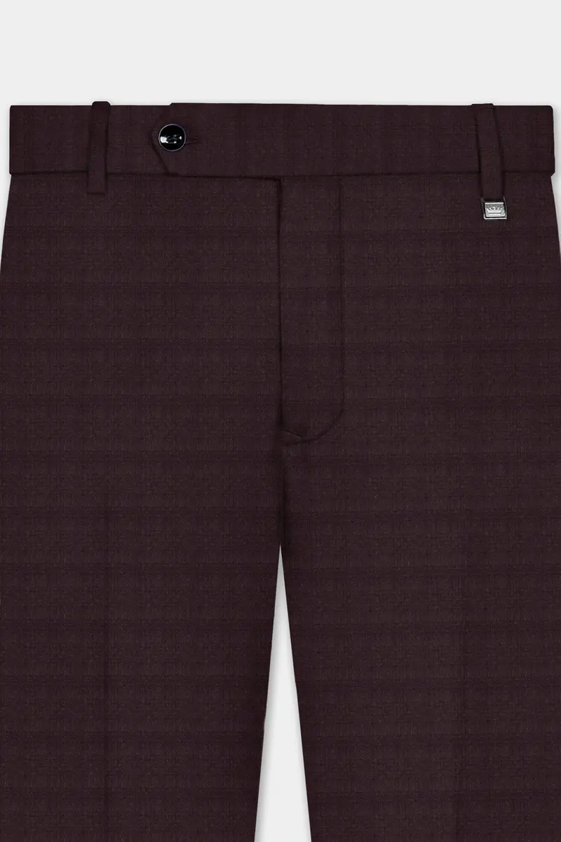 Plum Maroon Wool Rich Pant 4