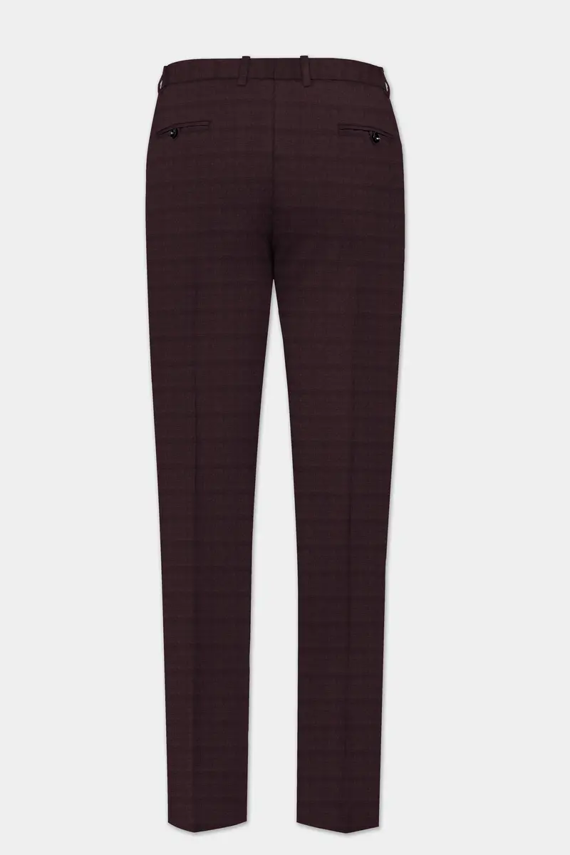 Plum Maroon Wool Rich Pant 5