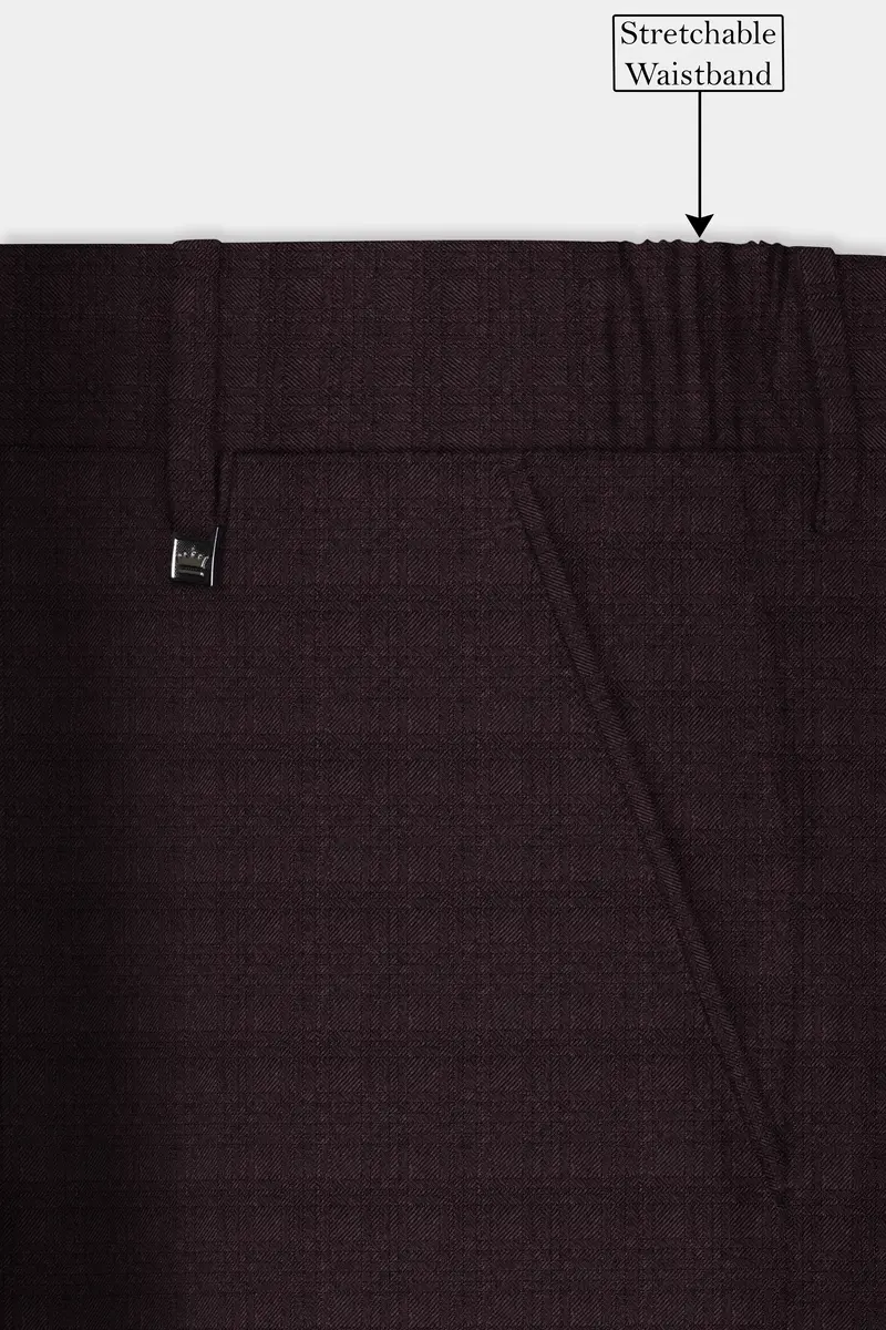 Plum Maroon Wool Rich Pant 6