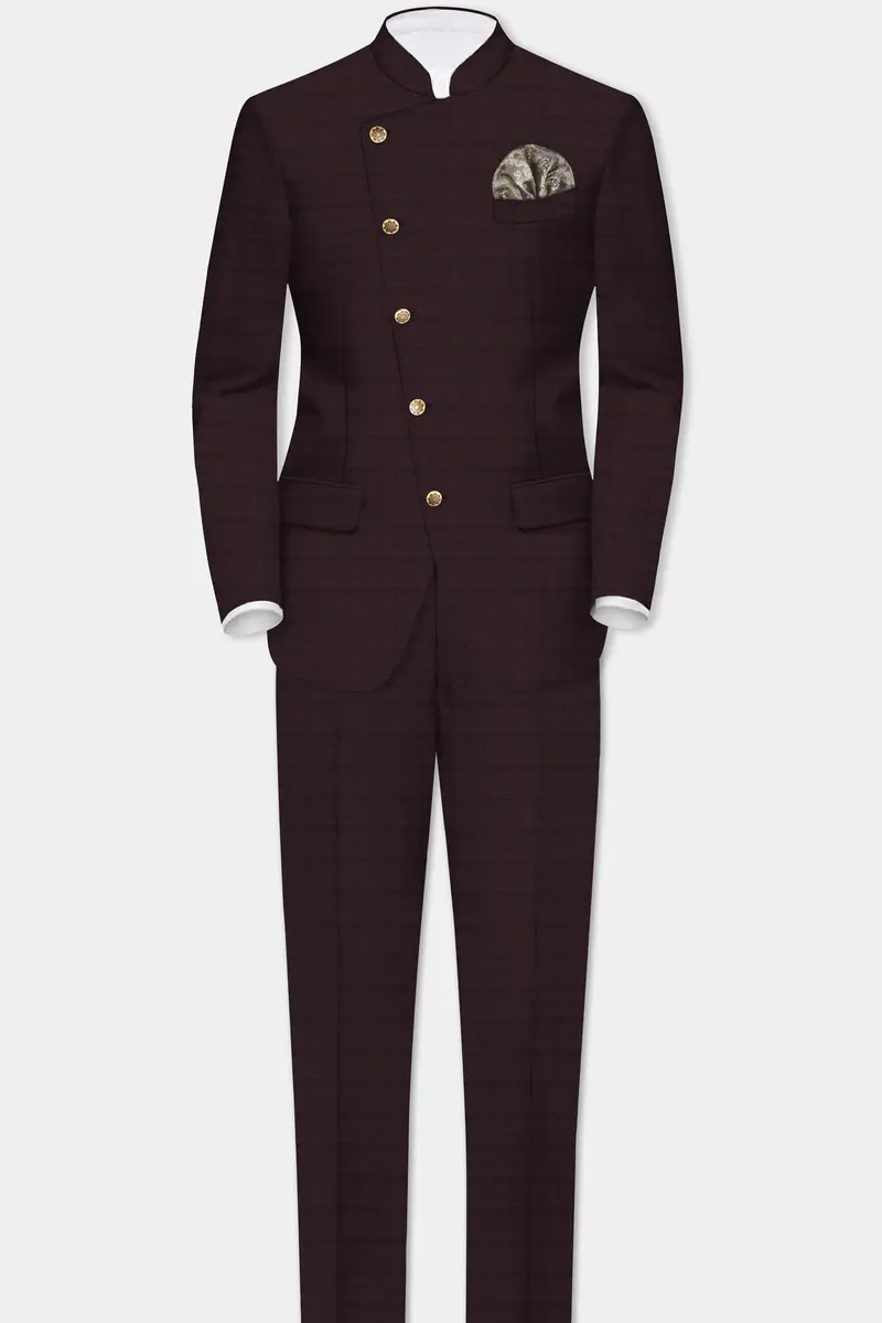 Plum Maroon Wool Rich Pant 7